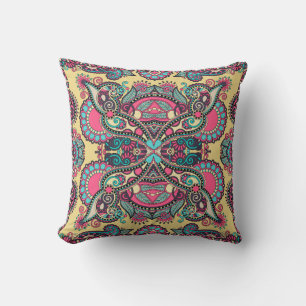 Floral Paisley Bandanna: Traditionelle Ornamentik Kissen