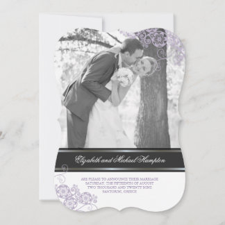 Floral Paisley Boho Vintag Chic Foto Hochzeit Einladung
