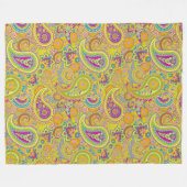 Floral Paisley nahtloses Muster I + Ihre Ideen Fleecedecke (Vorderseite (Horizontal))