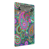 Floral Paisley nahtloses Muster II + Ihre Ideen Mini Klemmbrett (Schrägansicht)