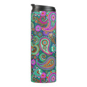 Floral Paisley nahtloses Muster II + Ihre Ideen Thermosbecher (Nach rechts gedreht)