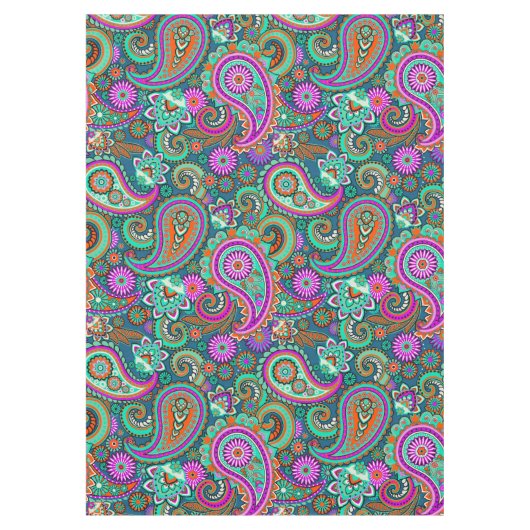 Floral Paisley nahtloses Muster II + Ihre Ideen Tischdecke (Vorderseite)