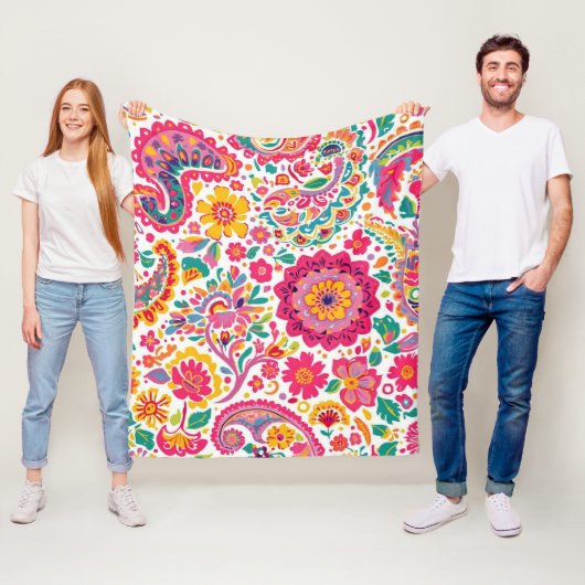 Floral Paisley Pattern Fleecedecke (Beispiel)