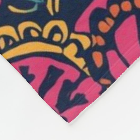 Floral Paisley Pattern Fleecedecke (Ecke)