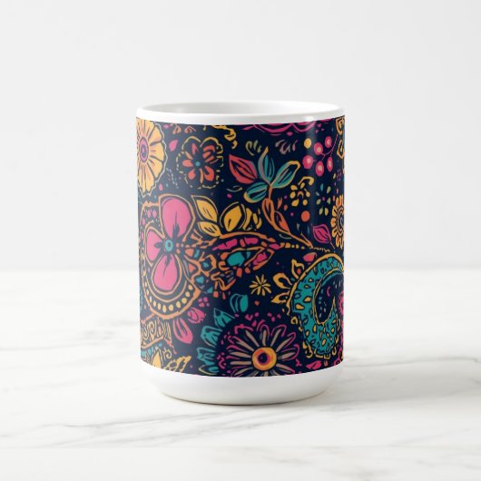 Floral Paisley Pattern Kaffeetasse (Mittel)