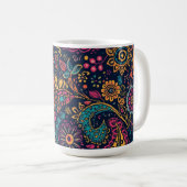 Floral Paisley Pattern Kaffeetasse (VorderseiteRechts)