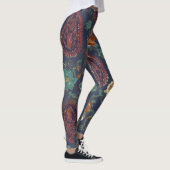 Floral Paisley Pattern – Ornamental Botanical Leggings (Rechts)