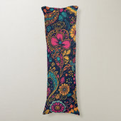 Floral Paisley Pattern Seitenschläferkissen (Vorderseite Vertikal)