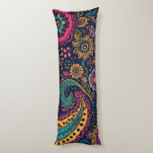 Floral Paisley Pattern Seitenschläferkissen (Rückseite (Vertikal))