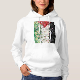 Floral Palestine Map - Free Palestine Map T - Shir Hoodie