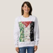 Floral Palestine Map - Free Palestine Map T - Shir Sweatshirt (Vorne ganz)