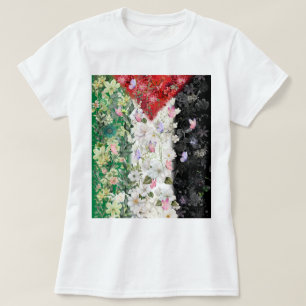 Floral Palestine Map - Free Palestine Map T - Shir T-Shirt