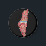 Floral Palestine map Kuppel Rock al Quads Geschenk Magnet<br><div class="desc">Dies ist eine besondere Floral Palästina-Karte mit Dome of Rock in Al Aqsa Moschee in Jerusalem (Bait al muqaddas) Design Für Palästinenser, Palästinenser Liebhaber Pro-Palästinenser, oder, jeder, der Freiheit und Gerechtigkeit unterstützt und Ungerechtigkeit bekämpft. An alle Befürworter der gerechten palästinensischen Sache. Aufstieg und Unterstützung der Befreiung Palästinas und des Gazastreifens...</div>
