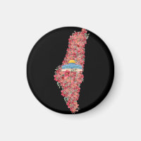 Floral Palestine map Kuppel Rock al Quads Geschenk