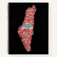 Floral Palestine map Kuppel Rock al Quads Geschenk