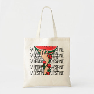 Floral Palestine Watermelon Map Freie Palästina Tragetasche