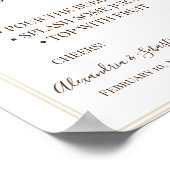 Floral Pampa Grass Mimosa Bar Brautparty Signa Poster (Ecke)