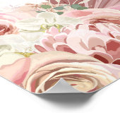 Floral Pampas Grass Confirmation Welcome Sign Poster (Ecke)