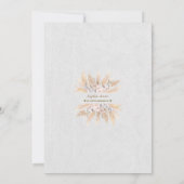 Floral Pampas Grass Feier zum Gedenken an das Lebe Einladung (Rückseite)