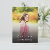 Floral Pampas Grass Foto Abschluss Ankündigung (Stehend Vorderseite)