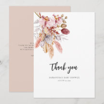 Floral Pampas Grass Watercolor Kinderdusche
