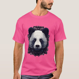 Floral Panda Bear Asiatisch Inspiriert Botanische T-Shirt