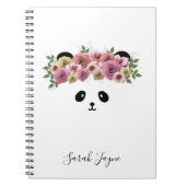 Floral Panda Bear Girl Name Journal Notebook Notizblock (Vorderseite)