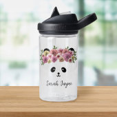 Floral Panda Bear Girl Name Trinkflasche