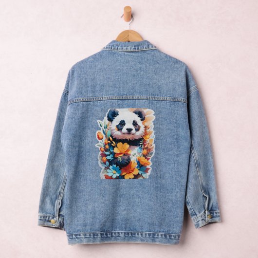 Floral Panda Denim Jacket Jeansjacke (Hangar)