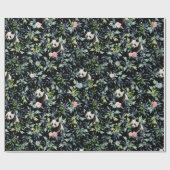 Floral Panda Muster Geschenkpapier (Flach)
