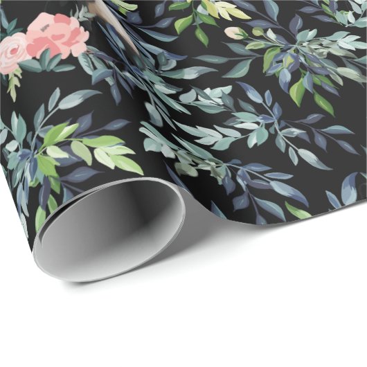 Floral Panda Muster Geschenkpapier (Rolleneckpunkt)