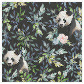 Floral Panda Muster Stoff (Nahaufnahme)