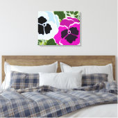 Floral Pansy Blume Leinwanddruck (Insitu (Schlafzimmer))
