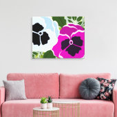 Floral Pansy Blume Leinwanddruck (Insitu (Wohnzimmer))