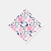 Floral Paper Cocktail Napkins Serviette (Ecke)