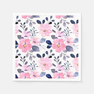 Floral Paper Cocktail Napkins Serviette