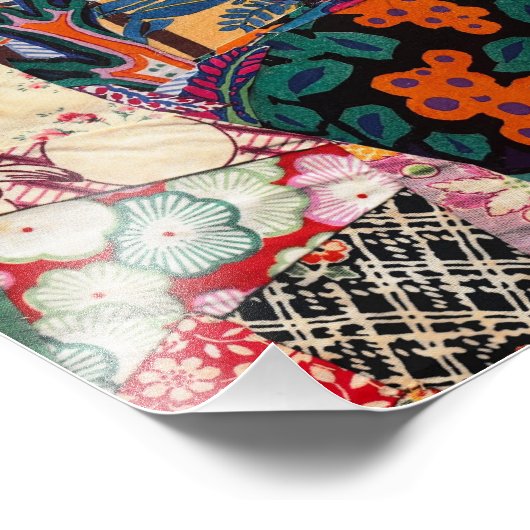 Floral Paper Collage Mixed Poster (Ecke)