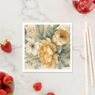 Floral Paper Napkin Serviette