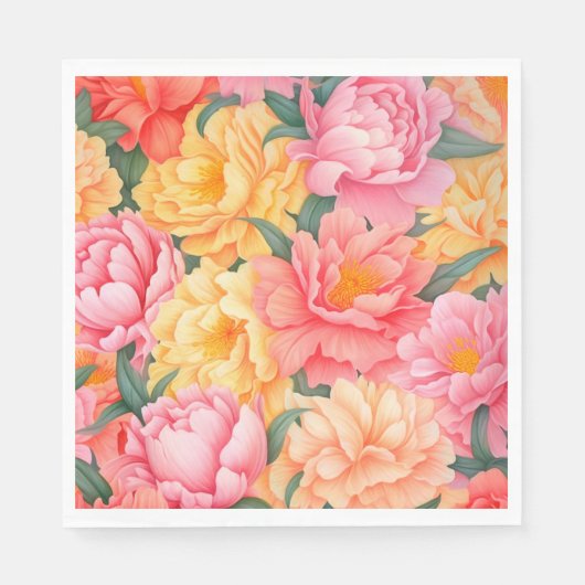 Floral Paper Napkins Serviette (Vorderseite)