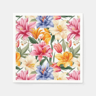 Floral Paper Napkins Serviette