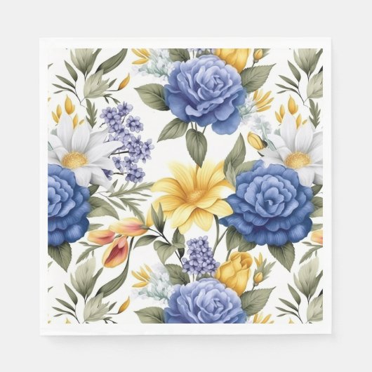 Floral Paper Napkins Serviette (Vorderseite)