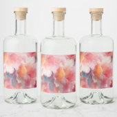 Floral Paper Plate Alkoholflaschenetikett (Flaschen)