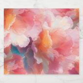 Floral Paper Plate Alkoholflaschenetikett (Einzelnes Label)