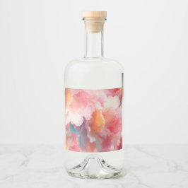 Floral Paper Plate Alkoholflaschenetikett