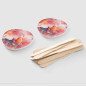 Floral Paper Plate Fächer (Non-assembled)