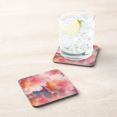 Floral Paper Plate Getränkeuntersetzer (Rechte Seite)