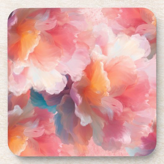 Floral Paper Plate Getränkeuntersetzer (Vorderseite)