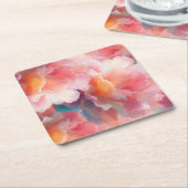 Floral Paper Plate Rechteckiger Pappuntersetzer (angewinkelt)