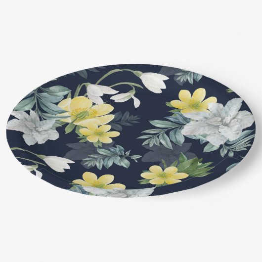 floral pappteller (Schrägansicht)