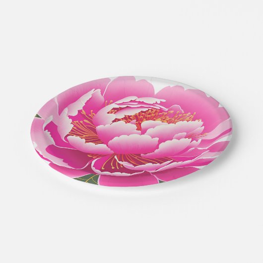 floral pappteller (Schrägansicht)